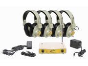 Califone International Cls721 4 03 4 Person Wireless Listening System Yellow