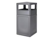 Commercial Zone Products 73290399 42 gallon Square Waste container with Dome Lid Gray