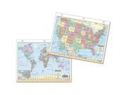 Universal Map 0762561300 US and World Notebook Map