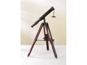 Benzara 28031 24 x 14 Brass Wood Telescope