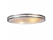 Quality Home Items 614011 Indoor Fluorescent Oval Ceiling Fixture Brushed Chrome