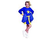 RG Costumes 91234 B Y S Small Cheerleader Costume Blue Yellow