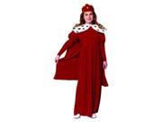 RG Costumes 91250 M Medium Velvet Royal Queen with Cape Costume Red