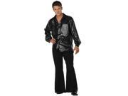 RG Costumes 85177 BK Plus Size Disco Inferno 70s Sequin Costume Black