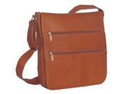 David King Co 167T Laptop Messenger Bag with 2 Zip Pockets Tan