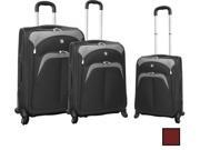 Travelers Club Luggage PR 24103 640 Lexington Collection 3 Piece Luggage Set with 360 Degree 4 Wheel System in Maroon