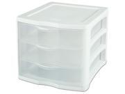 Sterilite 3 Drawer ClearView Storage Organizer 17918004 Pack of 4