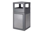 Commercial Zone Products 72041199 42 gallon StoneTec Panel with Dome Lid Gray with Ashtone