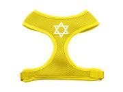 Mirage Pet Products 70 26 SMYW Star of David Screen Print Soft Mesh Harness Yellow Small