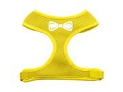 Mirage Pet Products 70 33 SMYW Bow Tie Screen Print Soft Mesh Harness Yellow Small
