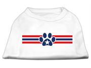 Mirage Pet Products 51 17 04 LGWT Patriotic Star Paw Screen Print Shirts White L 14