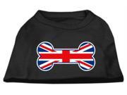 Mirage Pet Products 51 20 XSBK Bone Shaped United Kingdom Union Jack Flag Screen Print Shirts Black XS 8