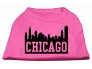 Mirage Pet Products 51 66 XLBPK Chicago Skyline Screen Print Shirt Bright Pink XL 16
