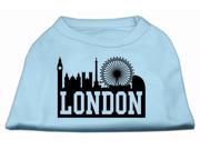 Mirage Pet Products 51 69 MDBBL London Skyline Screen Print Shirt Baby Blue Med 12