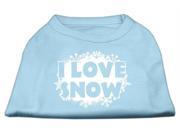 Mirage Pet Products 51-25-09 SMBBL I Love Snow Screenprint Shirts Baby Blue S - 10 Mirage Pet Products 51-25-09 SMBBL I Love Snow Screenprint Shirts Baby Blue S - 10