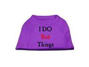 Mirage Pet Products 51 28 MDPR I Do Bad Things Screen Print Shirts Purple M 12