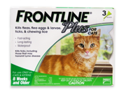MERIAL 004FLTSP CAT Frontline Plus Flea Tick for Cats and Kittens 8 Weeks or Older 3 Month 3 doses