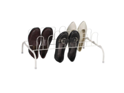 Household Essentials 2115 1 9 Pair White Wire Shoe Rack White finish