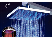 ALFI brand LED5001 LED5001 8 Square Multi Color LED Rain Shower Head Chrome