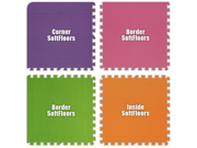 Alessco SFPEPKLGOE0608 SoftFloors Purple Pink Lime Green Orange 6 x 8 Set
