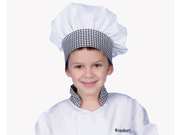 Dress Up America H214 B Black Gingham Chef Hat Kids