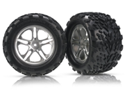 Traxxas TRA5174A Talon Tires Split Spoke Satin 3.8 in. Wheels Foam Inserts Assembled Glued Revo Maxx