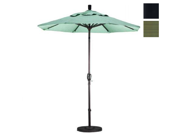 California Umbrella GSPT758302 FD11 7.5 ft. Fiberglass Market Umbrella Push Tilt M Black Olefin Terrace Fern