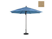 California Umbrella ALTO118117 8318 DWV 11 ft. Fiberglass Market Umbrella PO DVent Bronze Sunbrella Ses.Linen