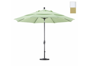 California Umbrella GSCUF118170 5476 DWV 11 ft. Fiberglass Market Umbrella Collar Tilt DV Matted White Sunbrella Heather Beige
