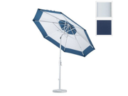 California Umbrella GSCU908170 5439 9 ft. Aluminum Market Umbrella Collar Tilt Matted White Sunbrella Navy