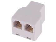 Jasco Products White Duplex In Line Phone Adapter 76570