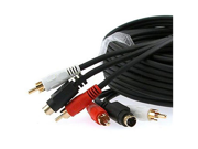 CMPLE 350 N S Video 2 RCA Audio Cable Combo Gold Plated 75ft