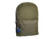 Bulk Buys Classic Backpack 18 in. x13 in. x6 in. Olive. Case of 30