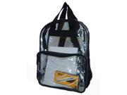 Bulk Buys See through clear PVC backpack 17x13x5 in. Black. Case of 40