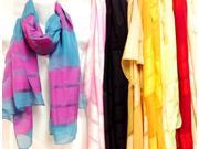 Bulk Buys Wholesale Silk Scarf Sectional Light Weight Scarves Assorted Case of 36