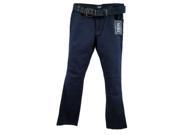 Bulk Buys Girls Navy Blue Casual Pants with Belt Case of 12