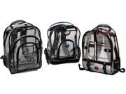 Bulk Buys Deluxe Multi Pocket Clear Backpack Case of 24
