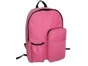Bulk Buys 17 in. Backpack with water bottler holder Hot Pink Case of 30