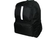 Bulk Buys 18 in. Backpack with reflective stripe 18 in. x13 in. x6 in. Black. Case of 30