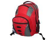 Bulk Buys 600D Polyester Backpack 16.5 in. x11.5 in. x6.5 in. Red Gray Case of 24