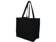 Bulk Buys Non Woven Recycle Shopping Tote 14 in. x13 in. x6 in. Black. Case of 200