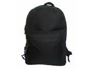 Bulk Buys 16 in. 600D polyester standard backpack 16 in. x12 in. x5 in. black. Case of 40