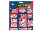 Bulk Buys Boston Red Sox 3D Stickers 2 Sheets Case of 72