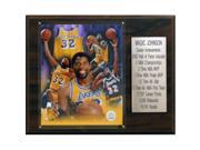 C I Collectables 1215MAGICST NBA Magic Johnson Los Angeles Lakers Career Stat Plaque