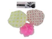 Shower cap and body scrubber set Case of 12