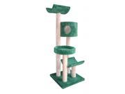 Molly and Friends 3L23 Green Four Tier Unit Cat Tower