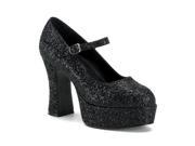 Funtasma Maryjane 50G Black Glitter Mary Jane Platform Shoe 4 Inch Size 11