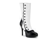 Funtasma SPL130_WB_PU 12 Women Splendor 130 Boots in White Black PU Size 12