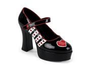 Funtasma Queen 55 Black White Red Pat Queen Of Hearts Platform 4 Inch Size 8