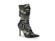 Funtasma Militant 128 Green Camoflage Bullet Military Boot 3.75 Inch Size 12